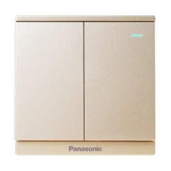 Bộ 2 công tắc B, 1 chiều, bắt vít, có chỉ báo dạ quang, màu vàng ánh kim WMF513MYZ-1VN
