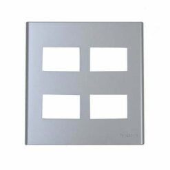 Mặt dùng cho 4 thiết bị  , màu trắng ánh kim WEV68040MW