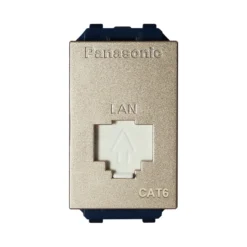 Ổ cắm mạng data CAT6E, màu vàng ánh kim. WEV24886MYZ