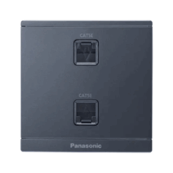 Bộ 2 ổ cắm data CAT5E, màu xám ánh kim  WMF422MYH-VN